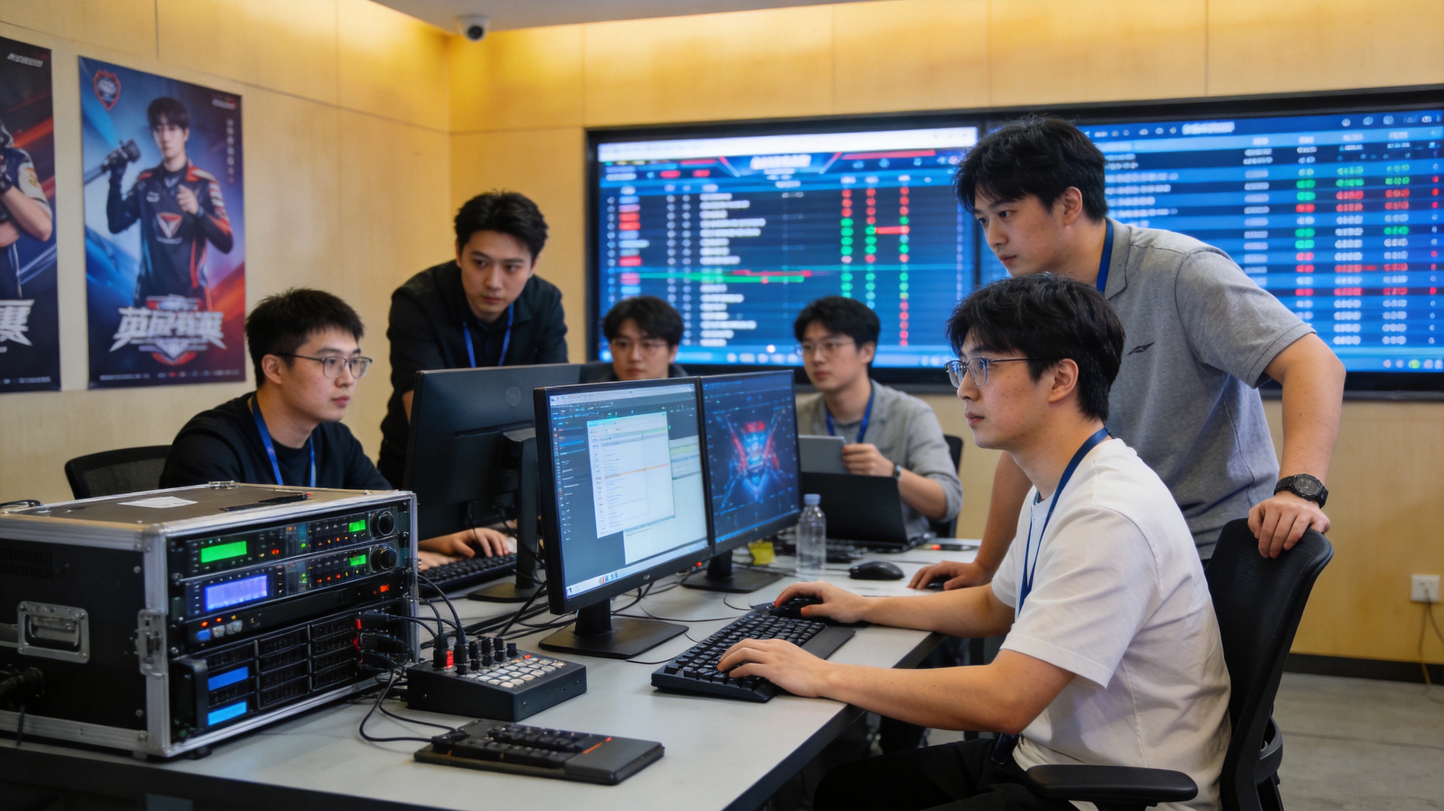 雷火竞技平台团队与赛事数据处理工作场景